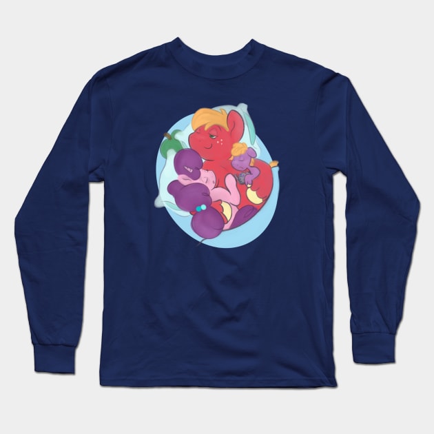 The Apple Family Long Sleeve T-Shirt by AmyNewBlue